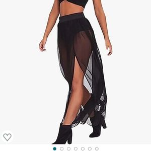 Witchy black Sheer skirt